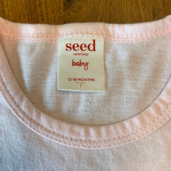 SEED HERITAGE Wraparound Cat T-Shirt Girls 12-18 Mos Pink Cat Tee Toddler Girl - Picture 5 of 6